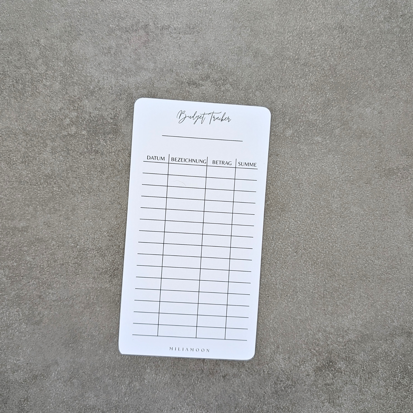 Budget Tracker Elegant Script