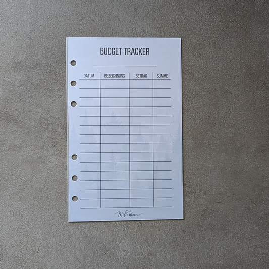 Budget Tracker Nordic Calm gelocht
