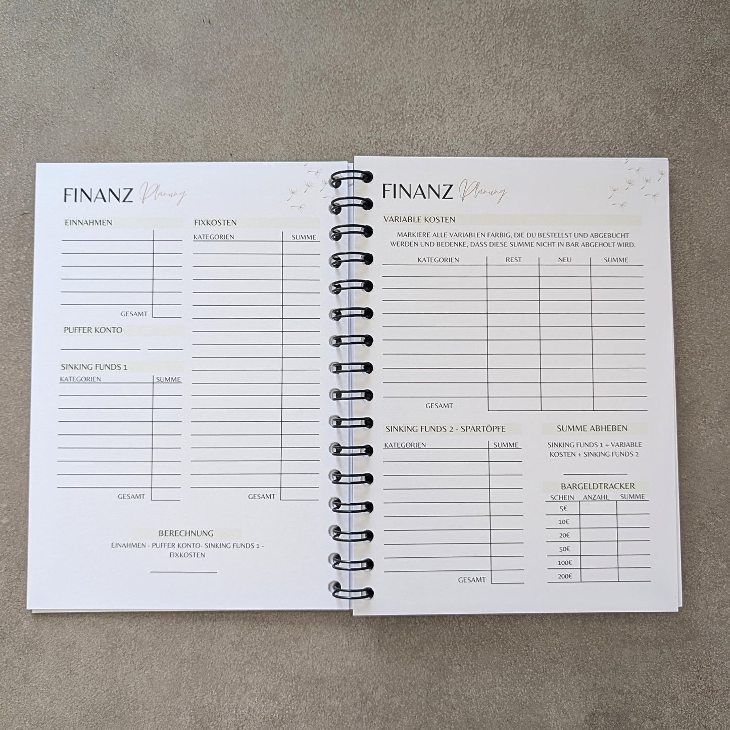 Finanzplaner Ringbuch A5
