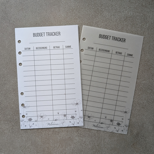 Budget Tracker Floral Line gelocht