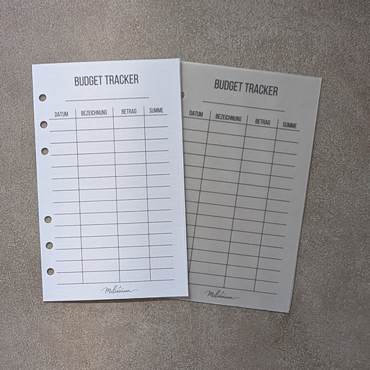 Budget Tracker Natural gelocht