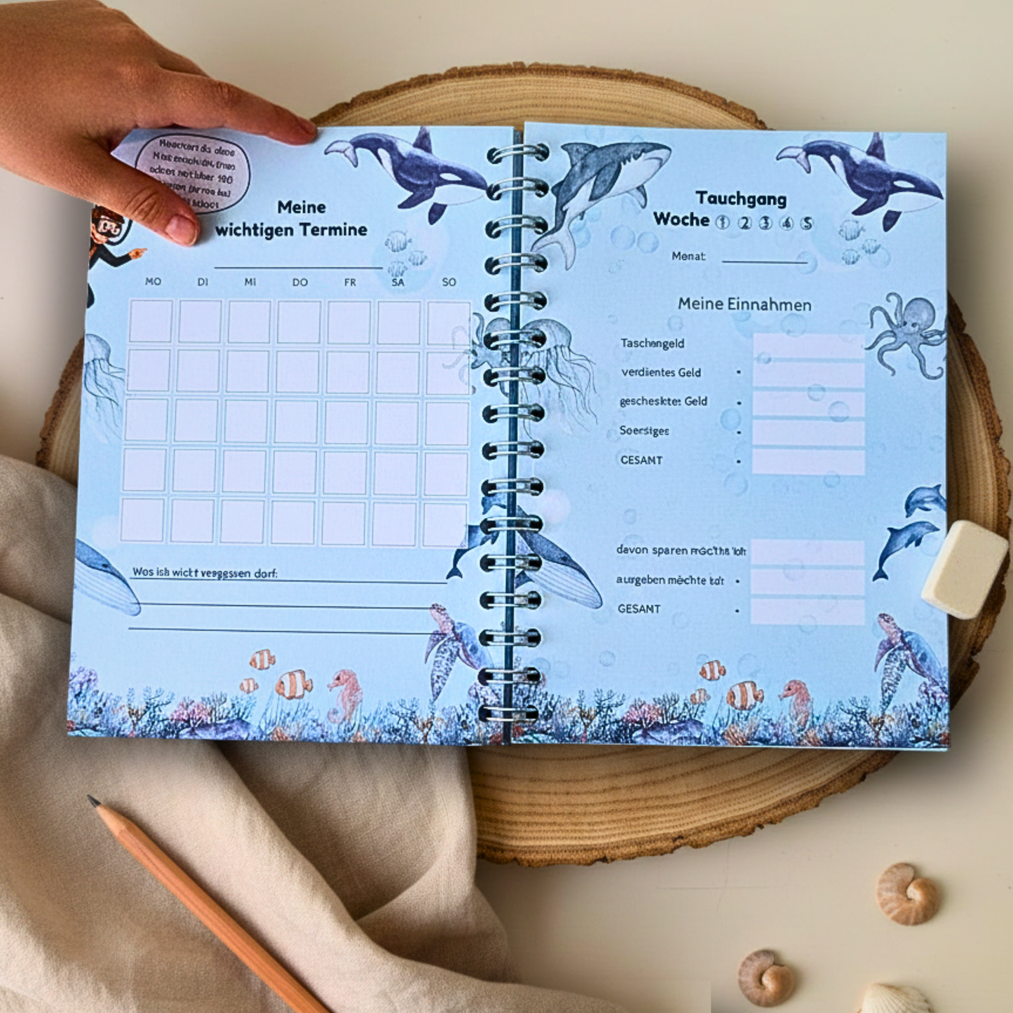 A5 Kinder Budgetplaner „Mein großes Sparabenteuer“