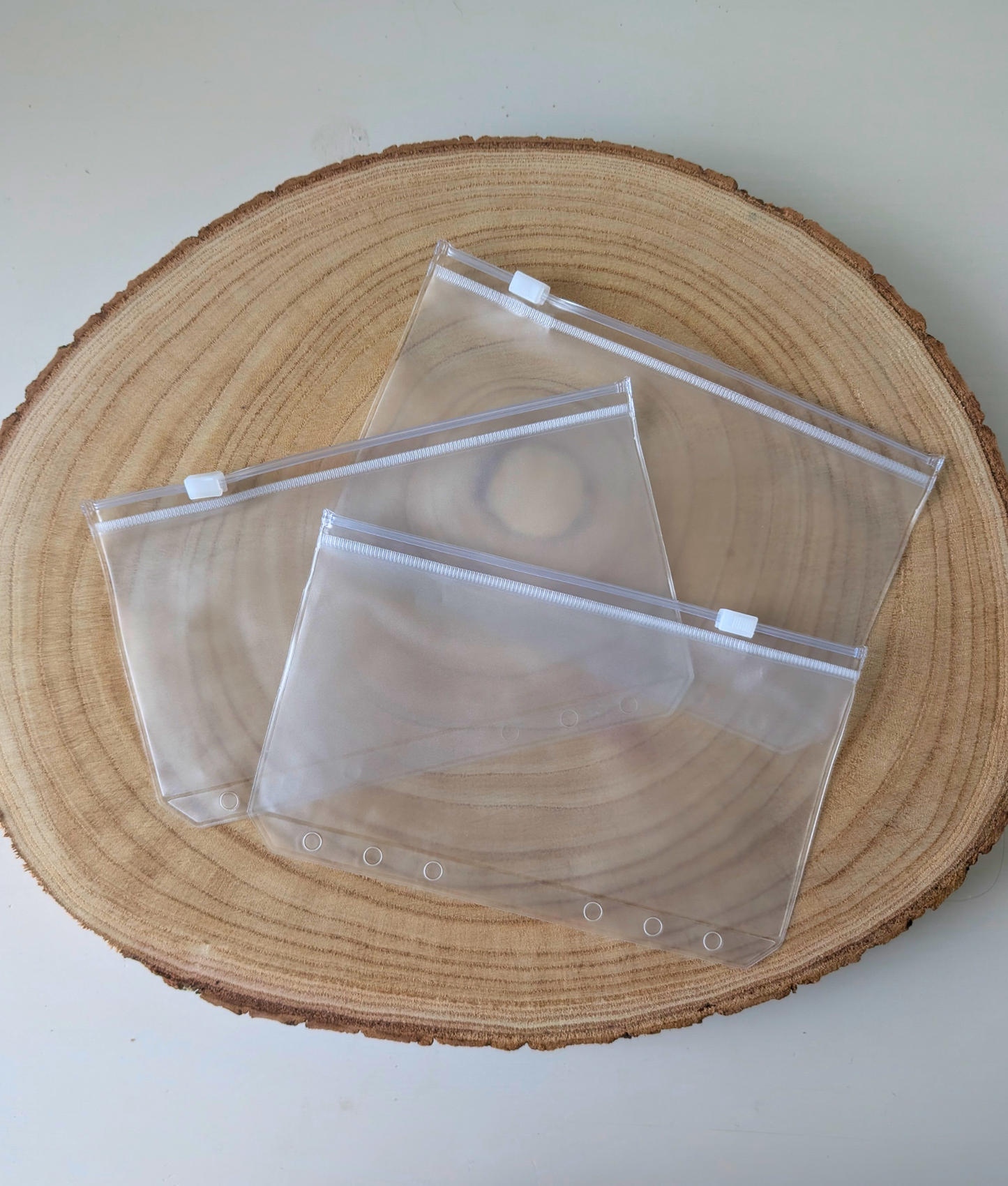 A6 Budget-Umschläge mit Zipper – Klar Transparent